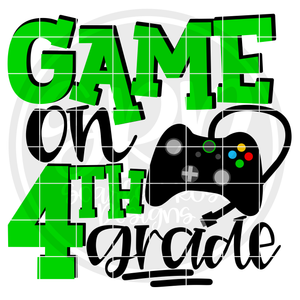 Game On 4th Grade SVG - Green