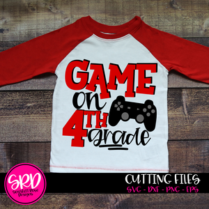 Game On 4th Grade SVG - Red