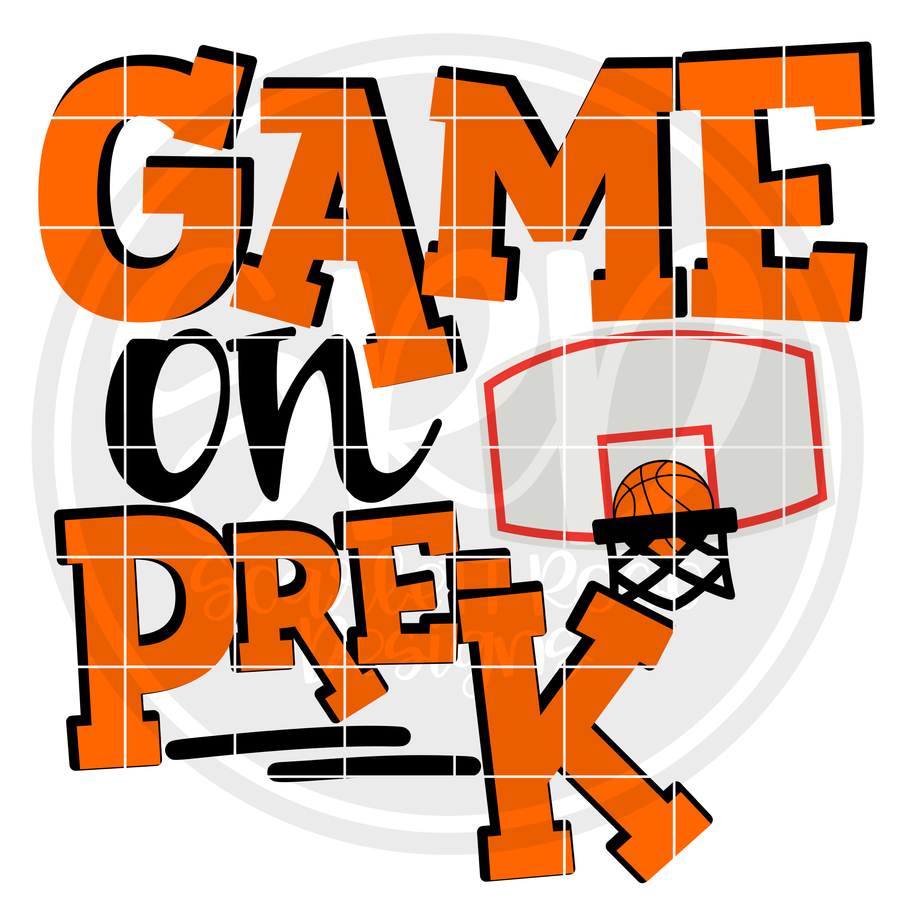Game On PreK SVG - Basketball