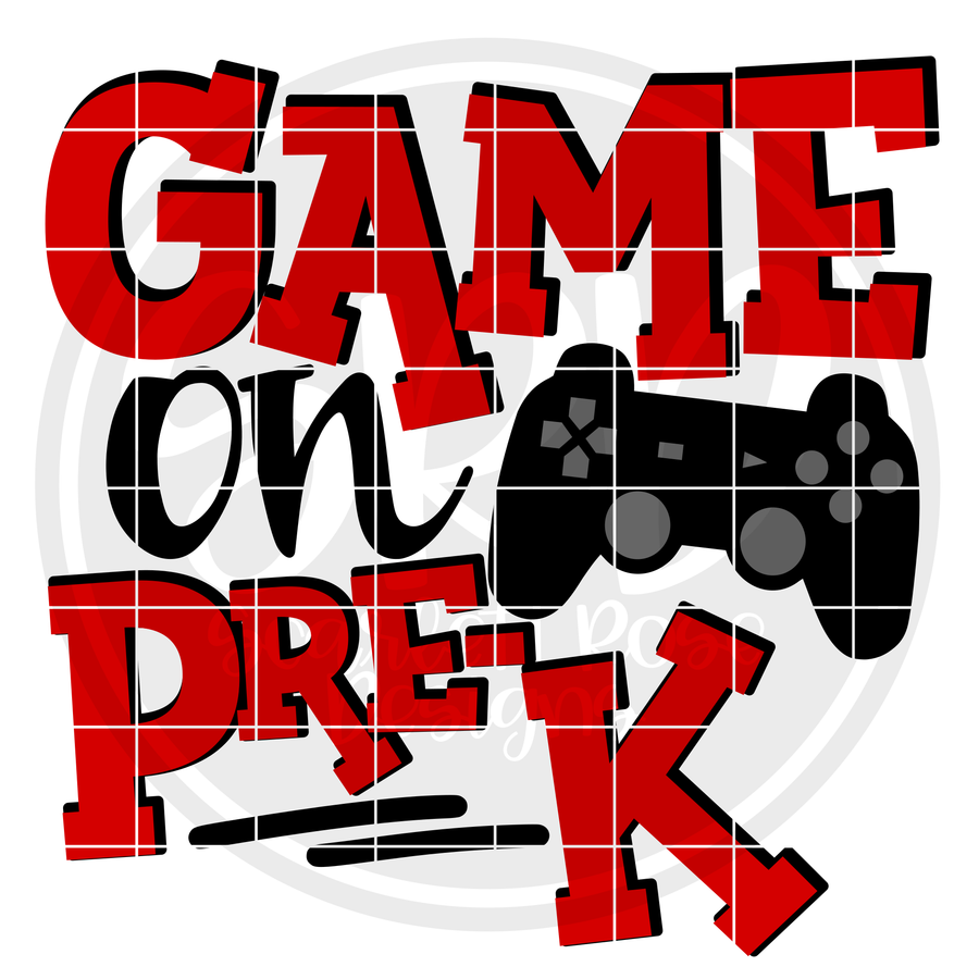 Game On Pre-K SVG - Red