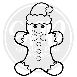 Gingerbread Man - Black SVG