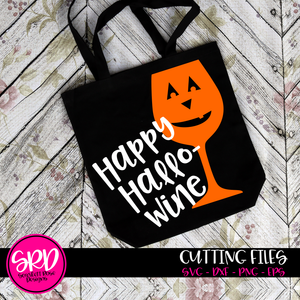 Happy Hallo-Wine SVG - Pumpkin Wine Glass