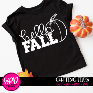 Hello Fall - Black SVG
