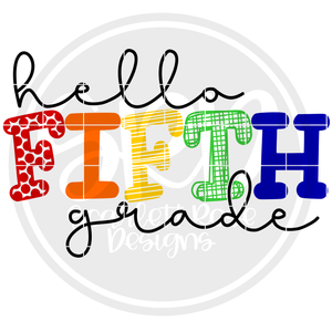 Hello Fifth Grade - Pattern SVG
