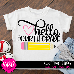 Hello Fourth Grade SVG - Color