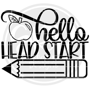 Hello Head Start SVG - Apple (One Layer)