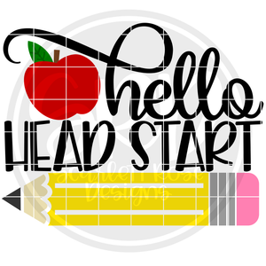 Hello Head Start SVG - Apple Color