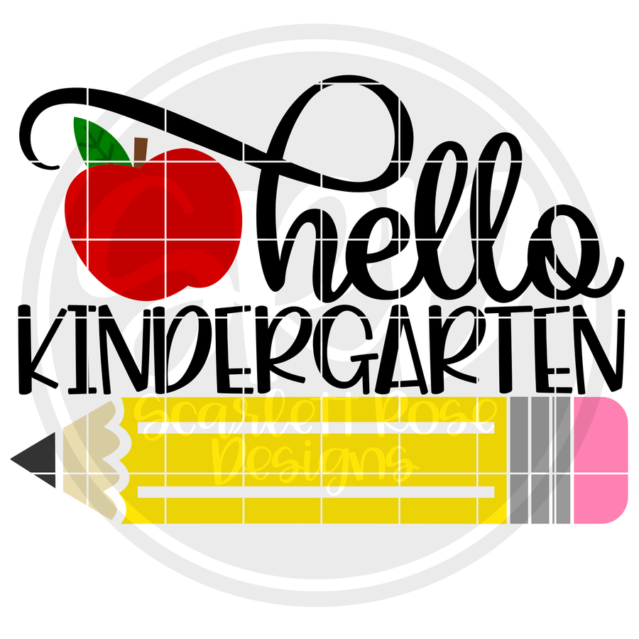 Hello Kindergarten SVG - Apple Color