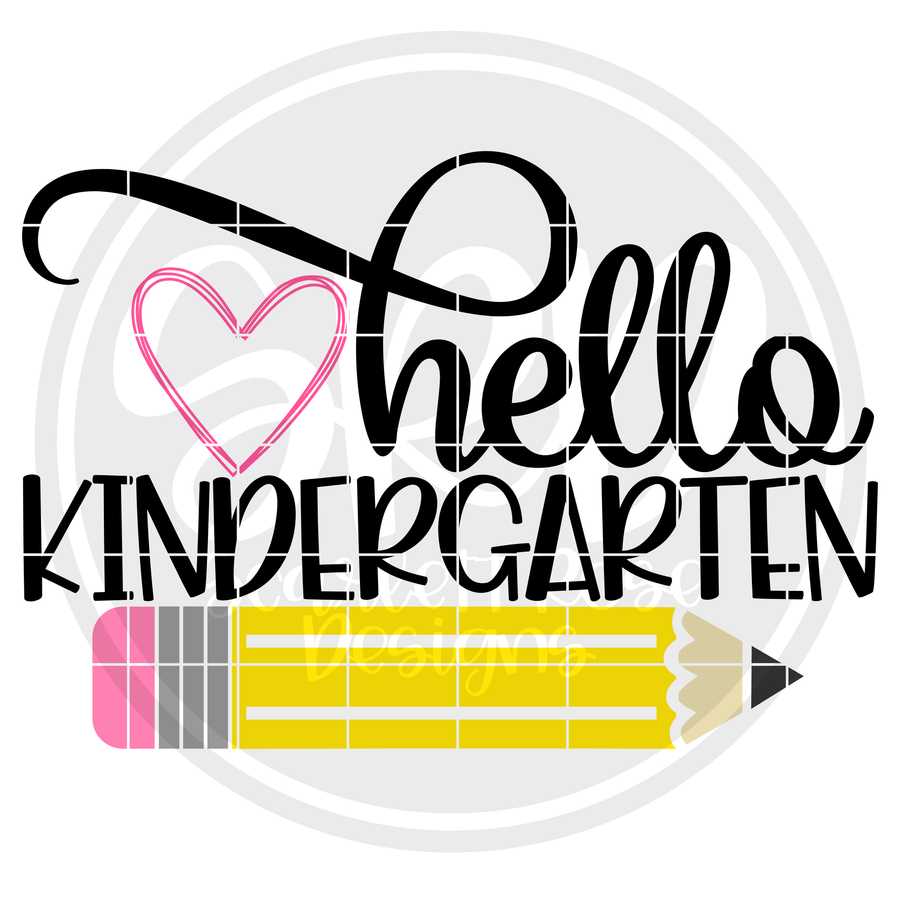 Hello Kindergarten SVG - Color
