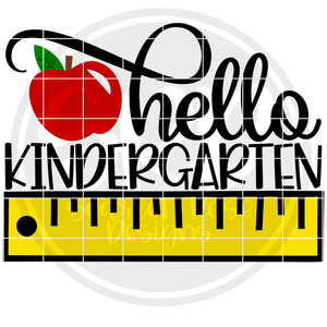 Hello Kindergarten SVG - Ruler Color