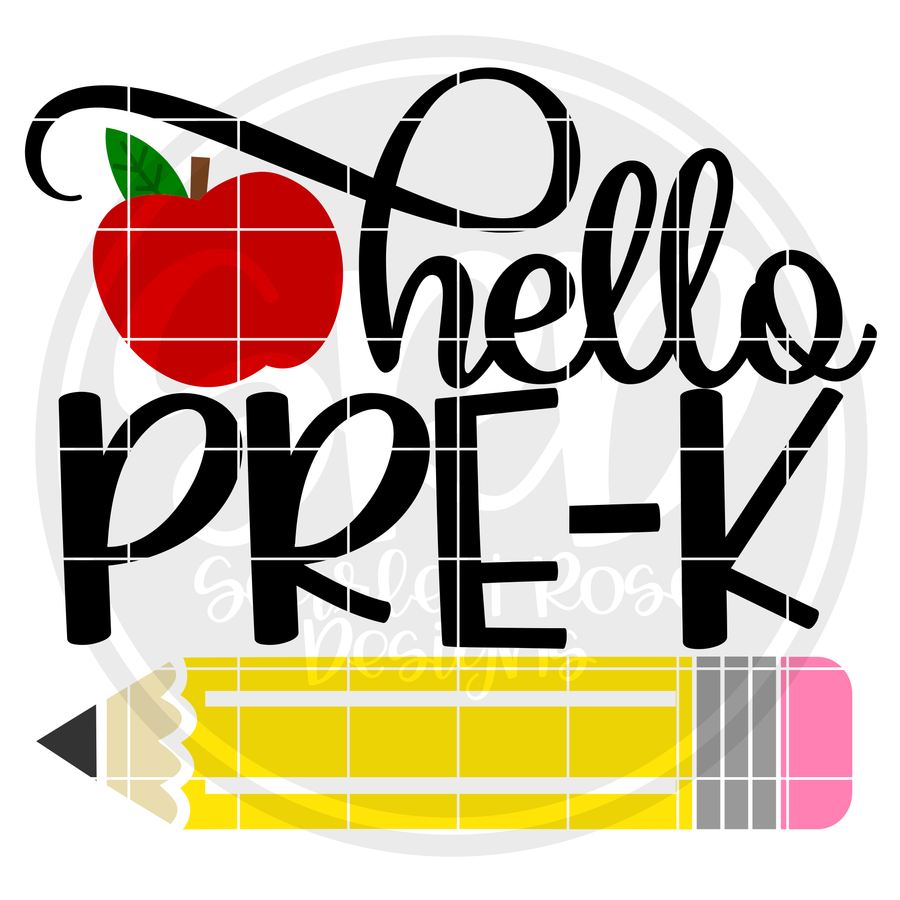 Hello Pre-K SVG - Apple Color