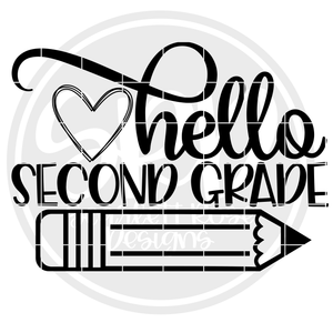 Hello Second Grade SVG - Black