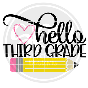 Hello Third Grade SVG - Color
