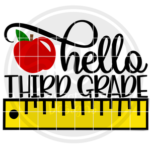 Hello Third Grade SVG - Ruler Color
