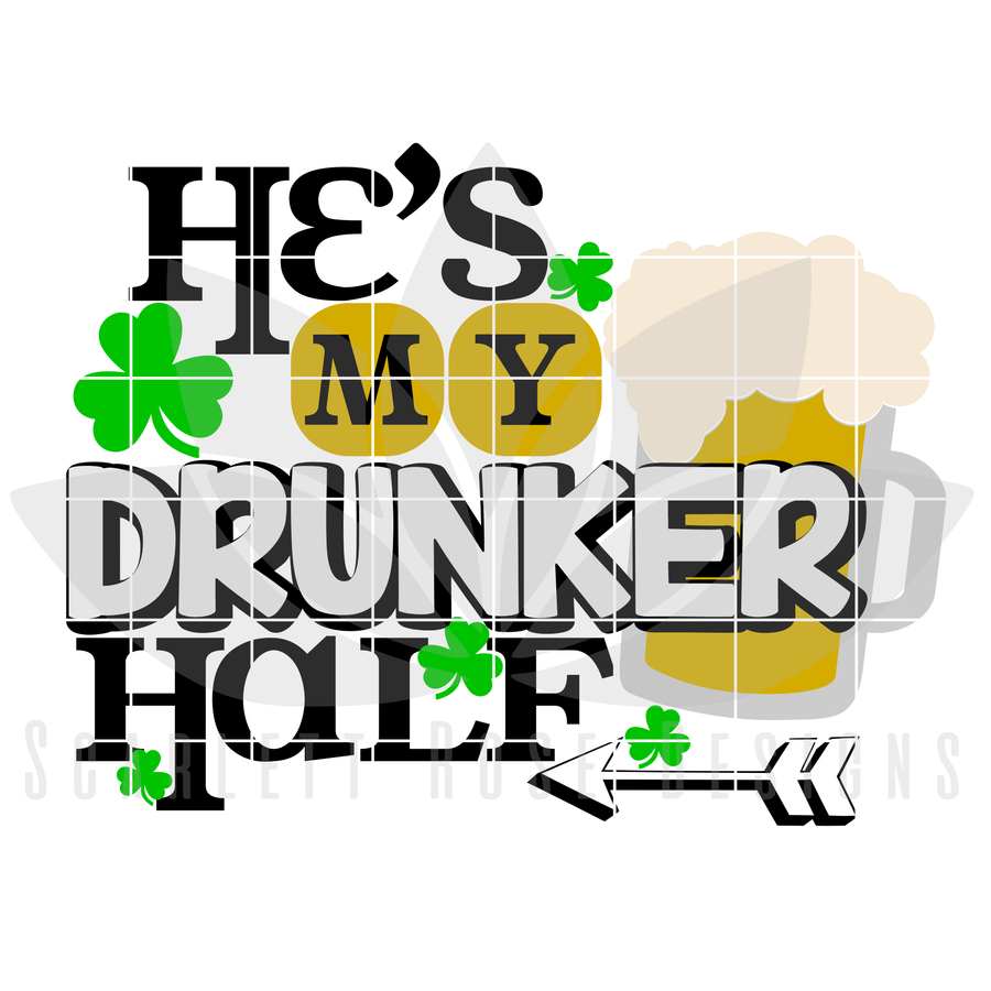 He's My Drunker Half SVG