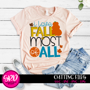 I Love Fall Most of All SVG