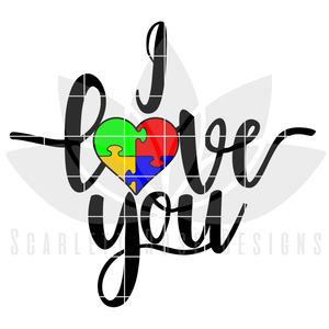 I Love You - Autism SVG