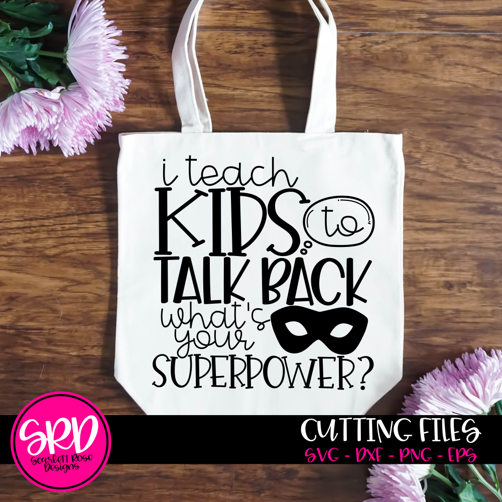 I Teach Preschool. What's Your Superpower? DIY Tote Bag - Sew Woodsy