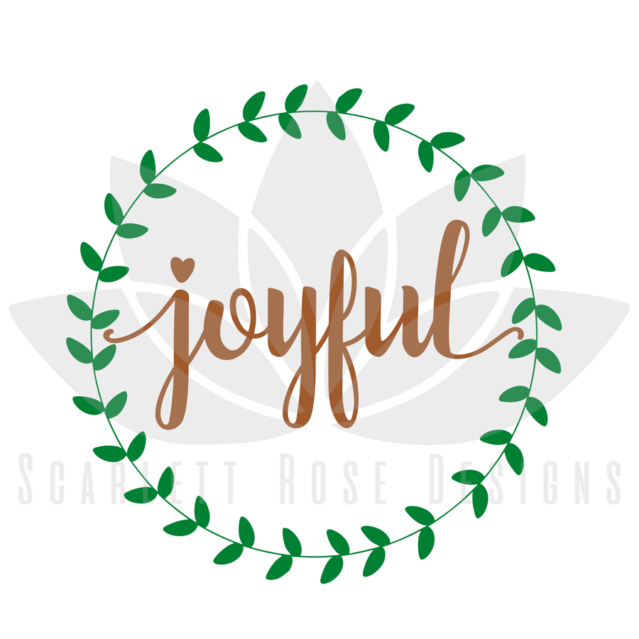 Joyful - Thanksgiving Fall Wreath SVG