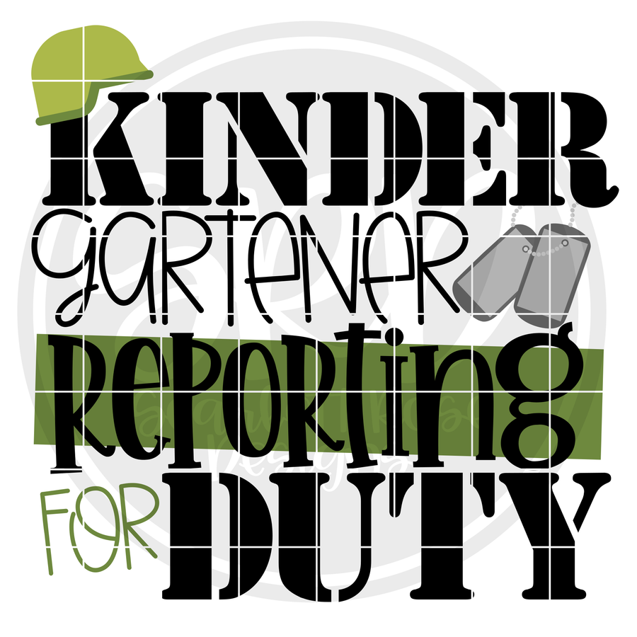 Kindergartener Reporting for Duty SVG