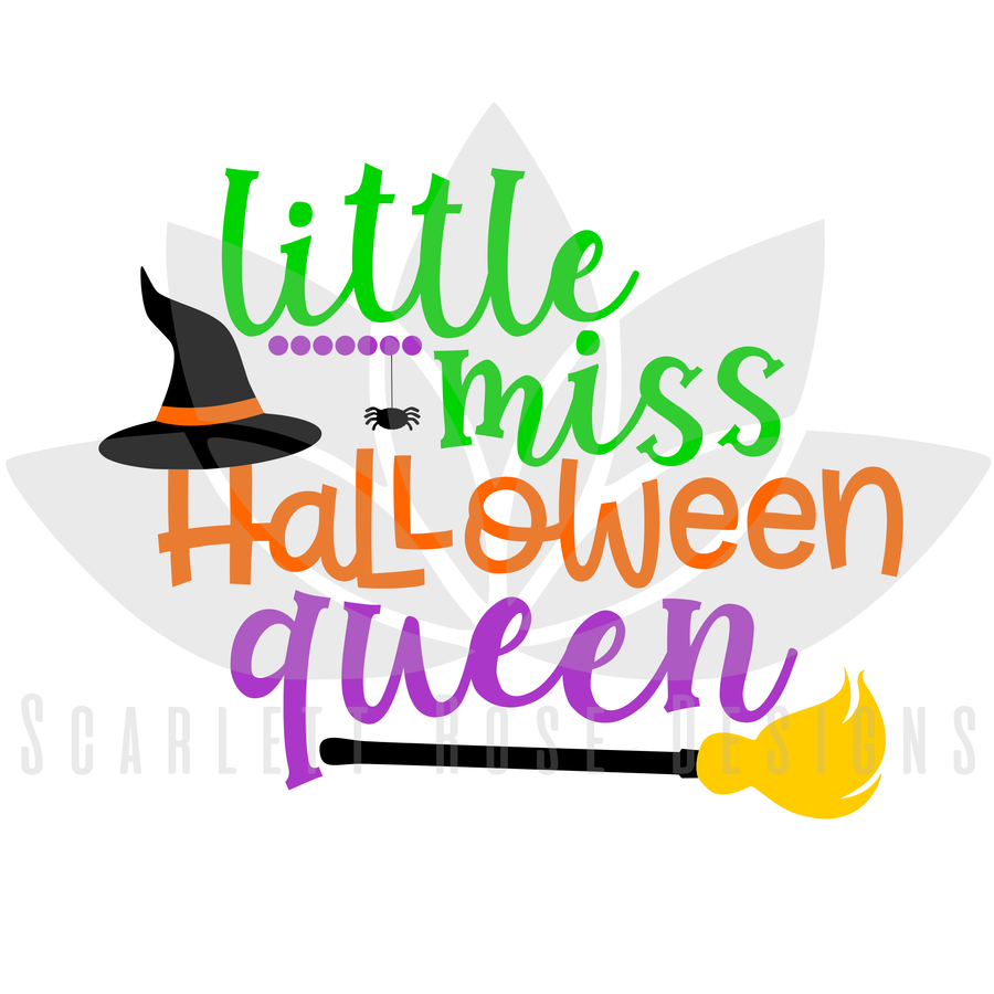 Little Miss Halloween Queen SVG