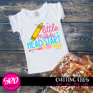 Little Miss Head Start Honey SVG