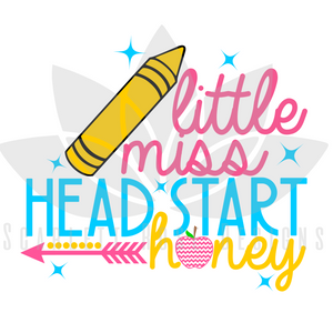 Little Miss Head Start Honey SVG