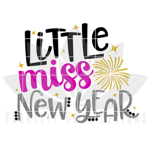 Little Miss New Year SVG