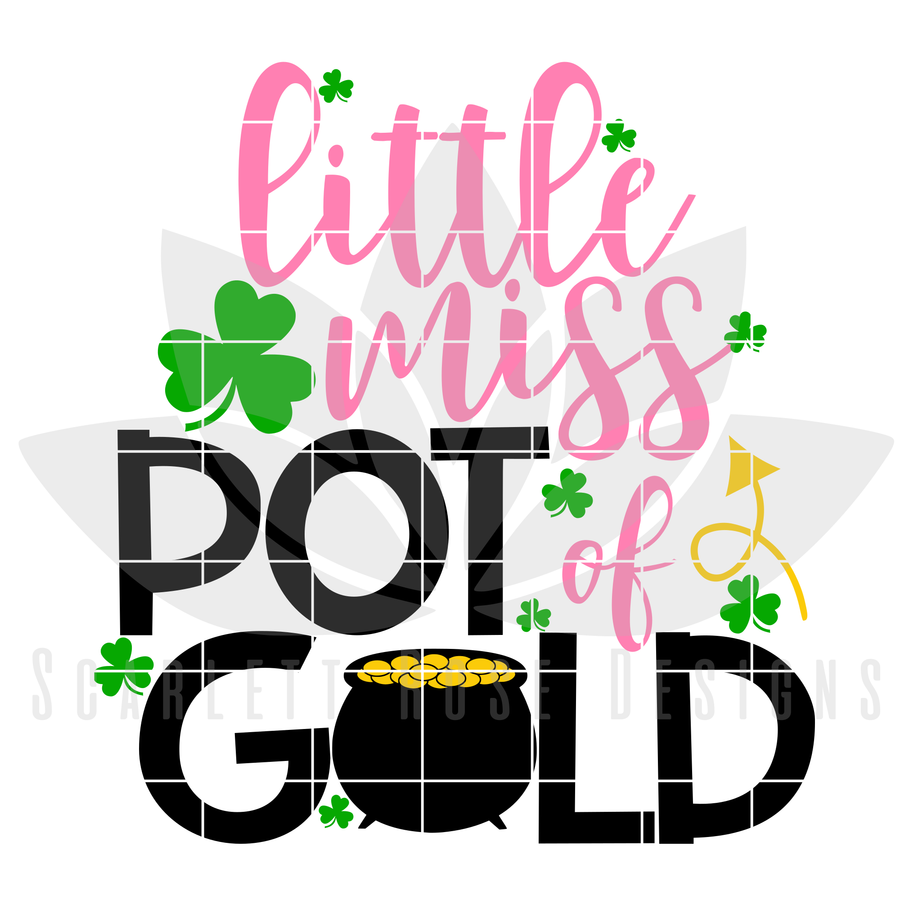 Little Miss Pot of Gold SVG