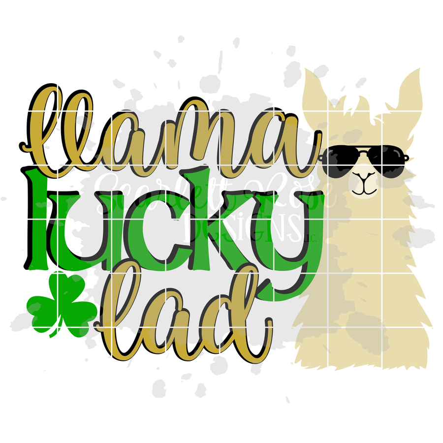 Llama Lucky Lad SVG