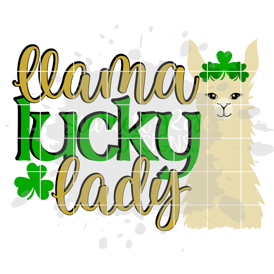 Llama Lucky Lady SVG