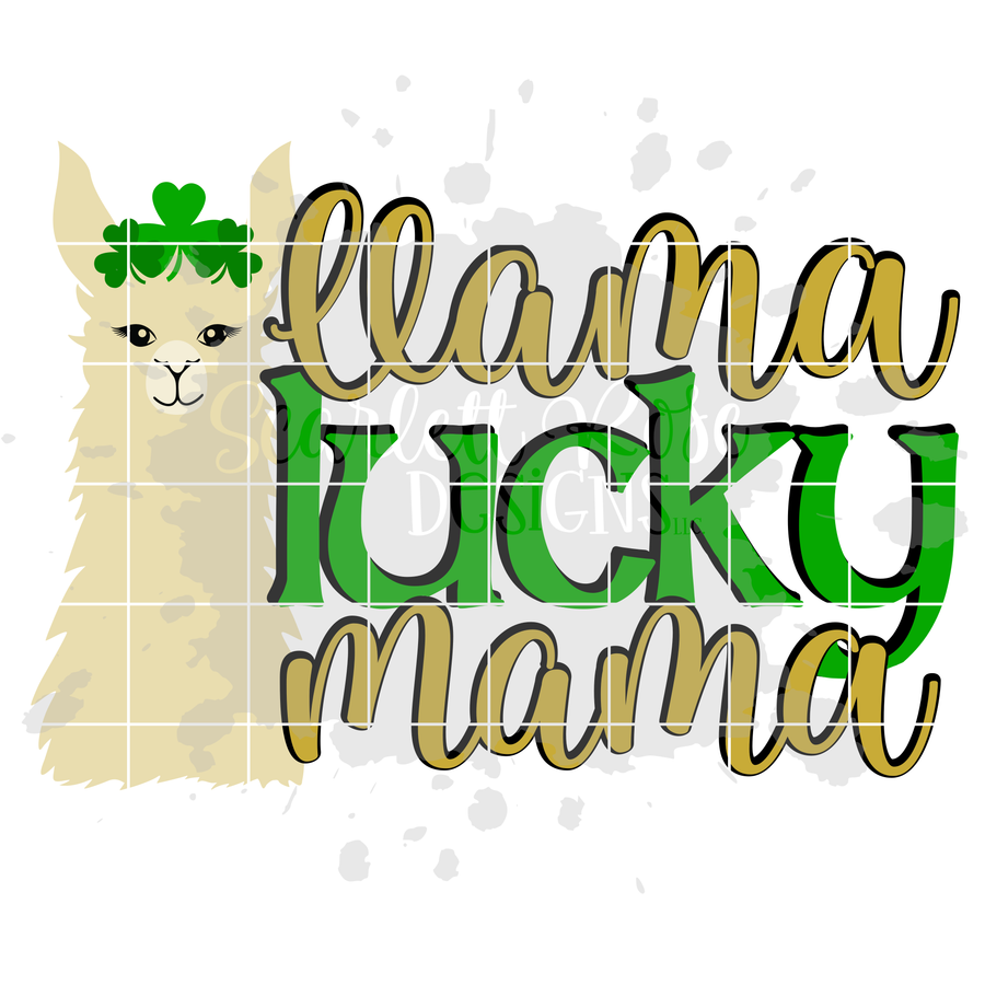 Llama Lucky Mama SVG