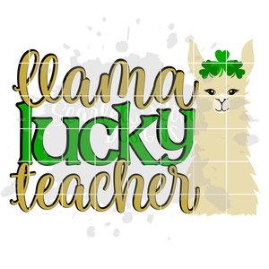 Llama Lucky Teacher SVG