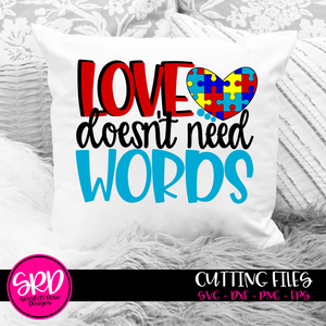 Love doesn't need Words SVG