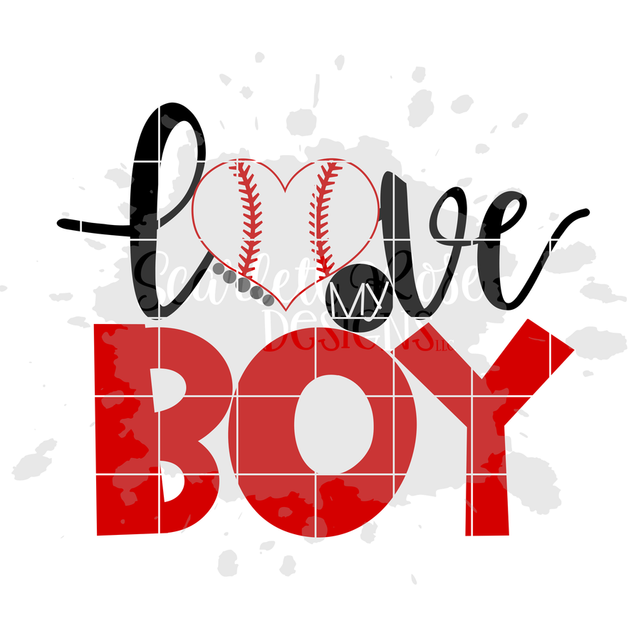 Love my Boy - Baseball SVG
