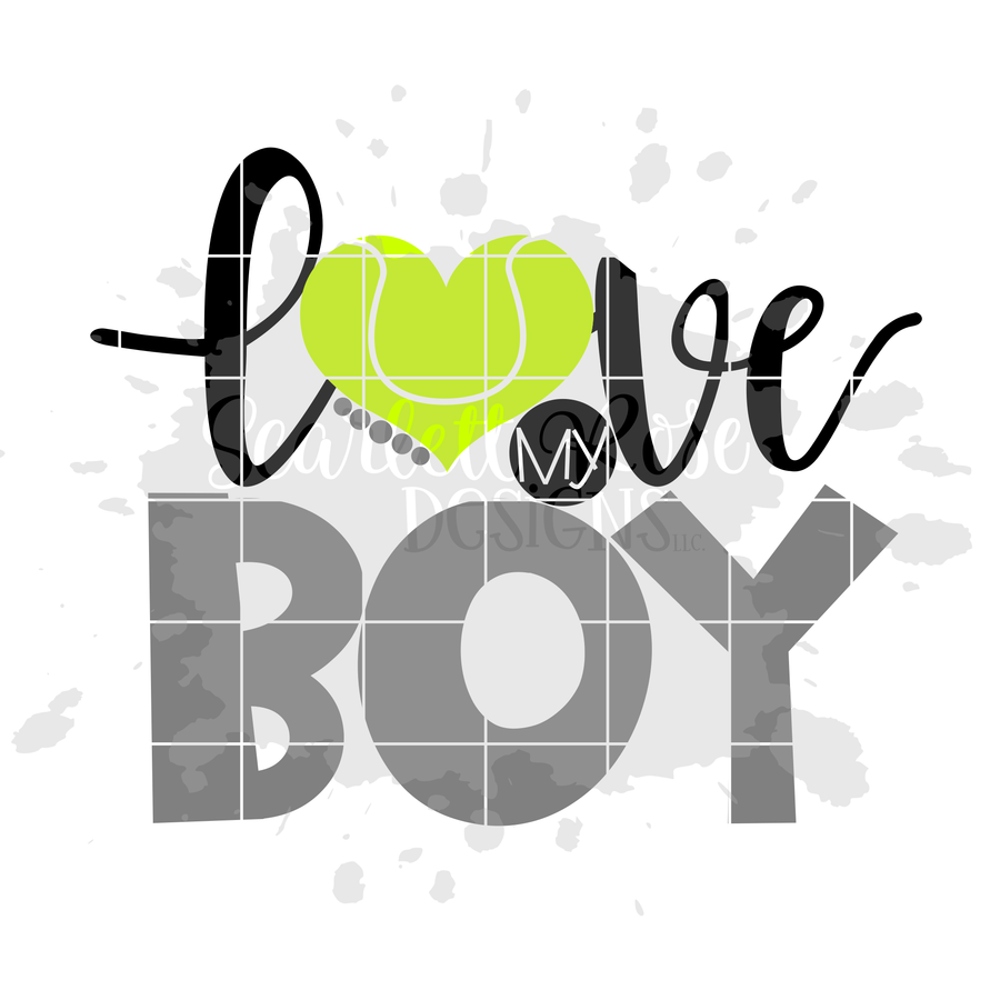 Love my Boy - Tennis SVG