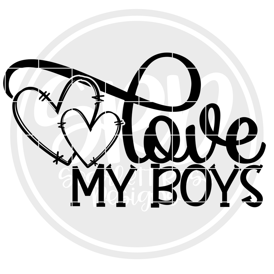 Love My Boys SVG - Valentine 2