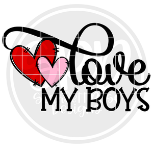Love My Boys SVG - Valentine