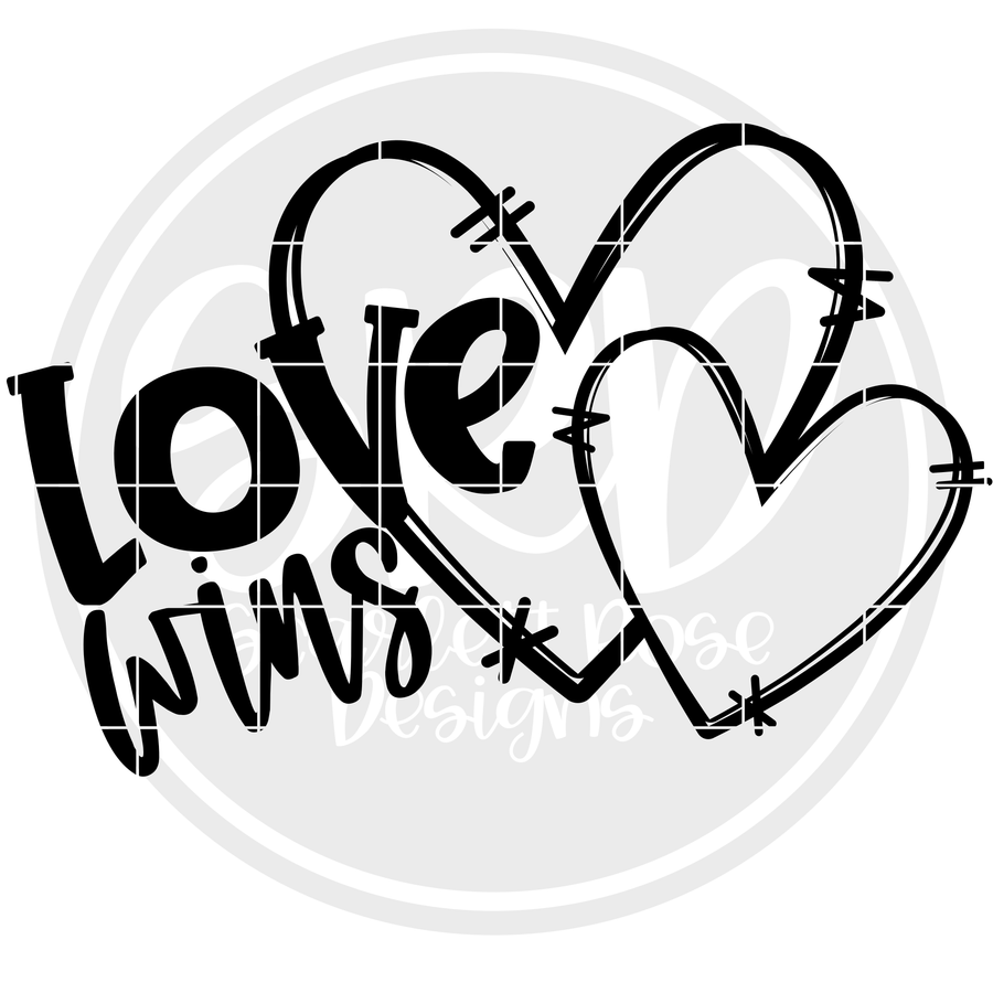 Love Wins SVG - Black