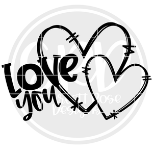 Love You SVG - Black