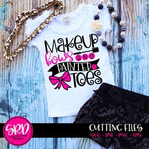 Makeup Bows and Painted Toes SVG
