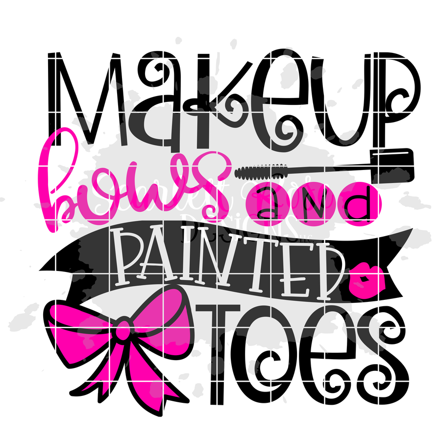 Makeup Bows and Painted Toes SVG