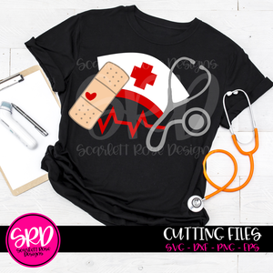 Medical - Band Aid, Stethoscope, Med Hat SVG