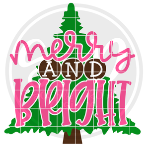 Merry and Bright Tree SVG