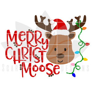 Merry Christ Moose SVG