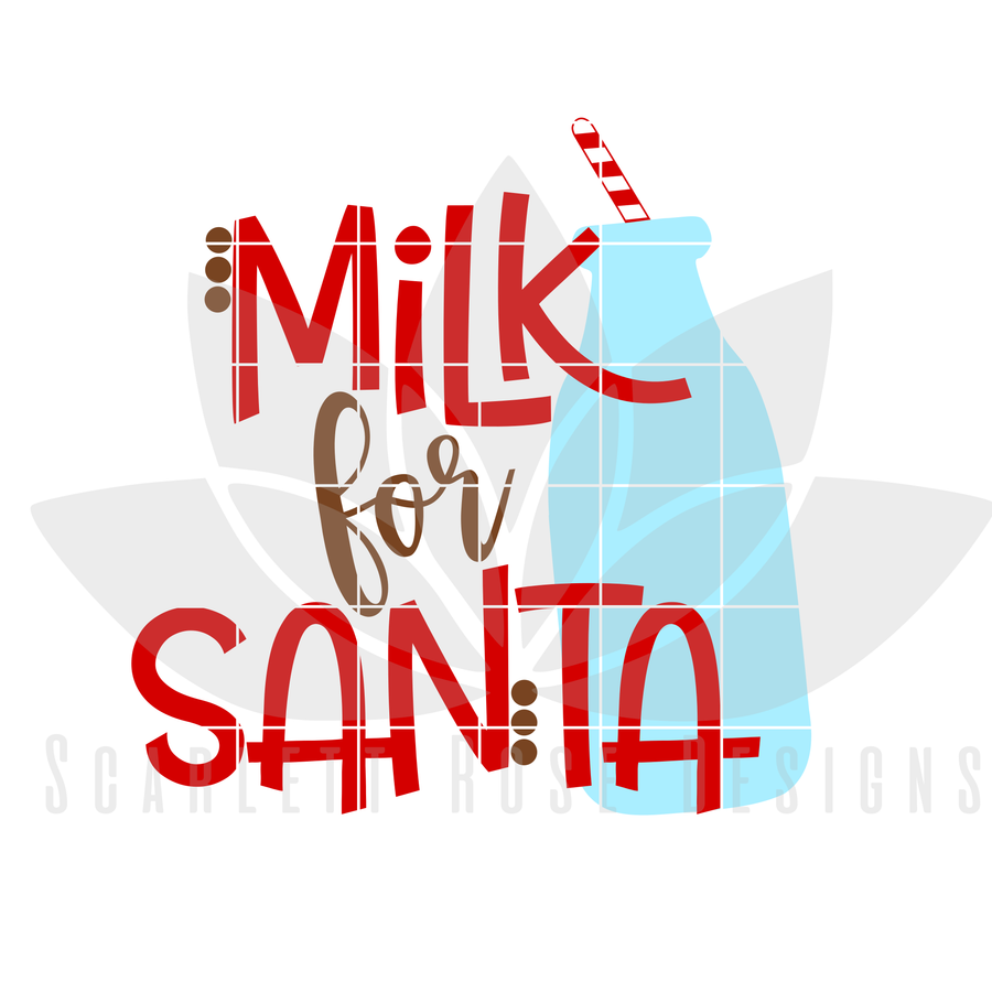 Milk for Santa SVG