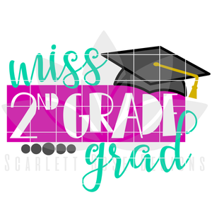 Miss 2nd Grade Grad SVG