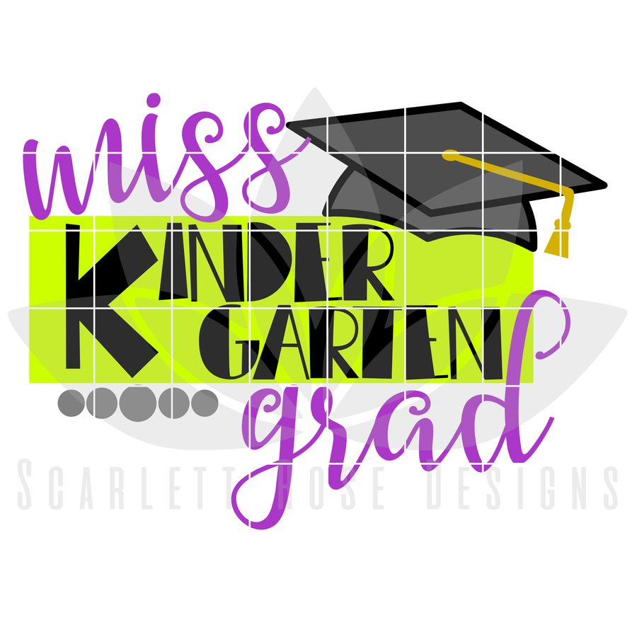 Miss Kindergarten Grad SVG