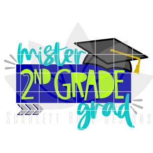 Mister 2nd Grade Grad SVG