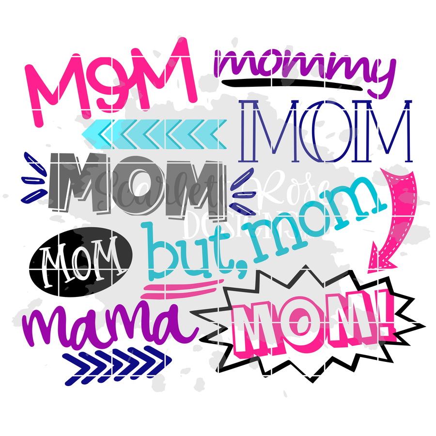Mom Mom Mama Mommy SVG - Girl
